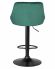 Стул барный DOBRIN LOGAN BLACK, зеленый велюр (MJ9-88)