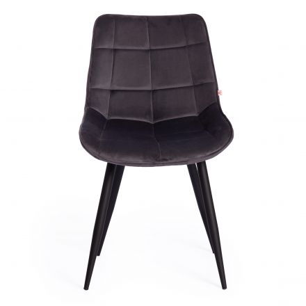 Стул ABRUZZO ( mod. 8060 ) металл/велюр, 54 х 62 х 83 см, серый (HLR-21) / черный