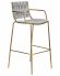 Стул барный DOBRIN MILLER GOLD, светло-серый велюр (135-37) Стул барный DOBRIN MILLER GOLD, светло-серый велюр (135-37)