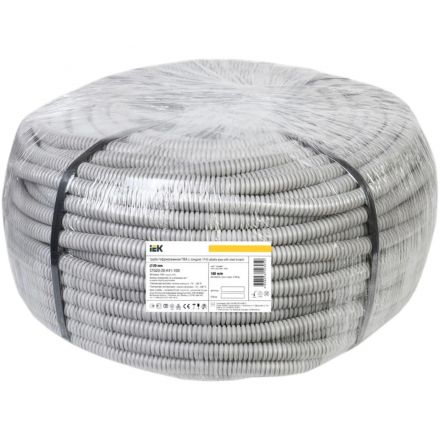 Труба гофр. ПВХ ELASTA d=20мм с зондом (100м) IEK