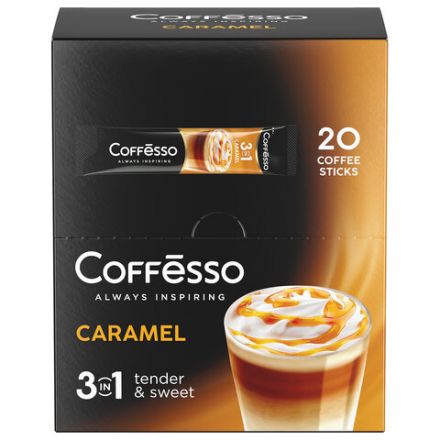 Кофе растворимый порционный COFFESSO "3 в 1 Caramel", пакетик 14 г, 102906