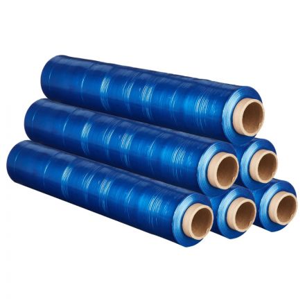 Стрейч-пленка для ручной упаковки вес 2 кг 20 мкм x 217 м x 50 см синяя (престрейч 180%)