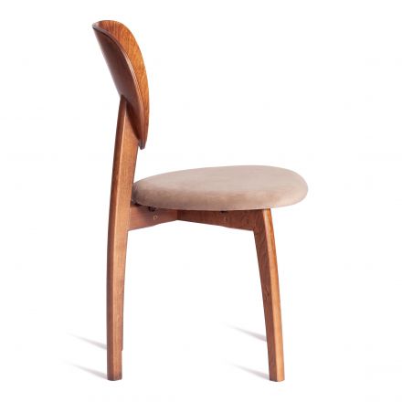 Стул DIAMANTE мягкое сидение бук, 42x42x85см, коричневый, ткань Tenerife Mocco