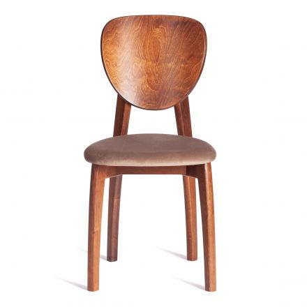 Стул DIAMANTE мягкое сидение бук, 42x42x85см, коричневый, ткань Tenerife Mocco