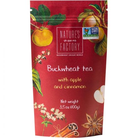 Чай гречишный Natures own factory чайный напиток с яблоком и корицей, 100г Чай гречишный Natures own factory чайный напиток с яблоком и корицей, 100г