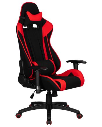 Кресло игровое DOBRIN DALLAS, черно-красная ткань Кресло игровое DOBRIN DALLAS, черно-красная ткань