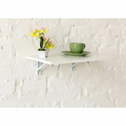 Стол настенный откидной "СЛКС", 500х310 мм, многофункциональный, ЛДСП белая Стол настенный откидной "СЛКС", 500х310 мм, многофункциональный, ЛДСП белая