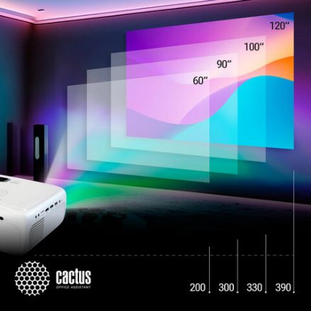 Проектор CACTUS CS-PRM.07WT.WUXGA, LCD, 1920x1080, 16:9, 3200 лм, 1500:1, 1,16 кг Проектор CACTUS CS-PRM.07WT.WUXGA, LCD, 1920x1080, 16:9, 3200 лм, 1500:1, 1,16 кг