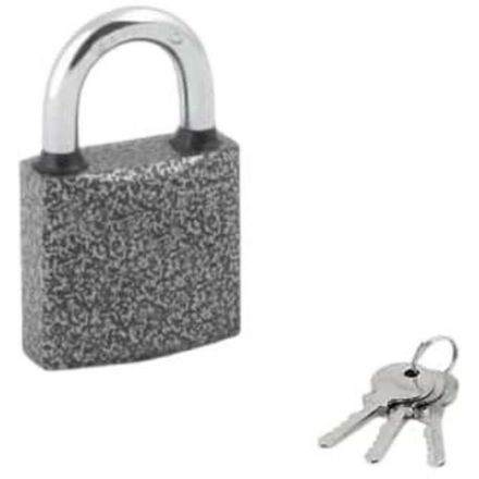 Замок навесной KD (25xd=4) металл хром/серый (2кл)