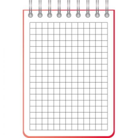 Блокнот Комус Русская серия,А7,50л,евроспираль,красный,клетка