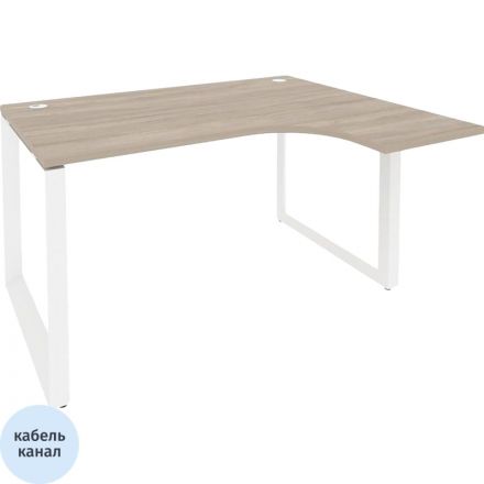 Стол 0MX_ONIX-О правый О на металлокаркасе O.MO-SA-3R аттик дуб/белый Стол 0MX_ONIX-О правый О на металлокаркасе O.MO-SA-3R аттик дуб/белый