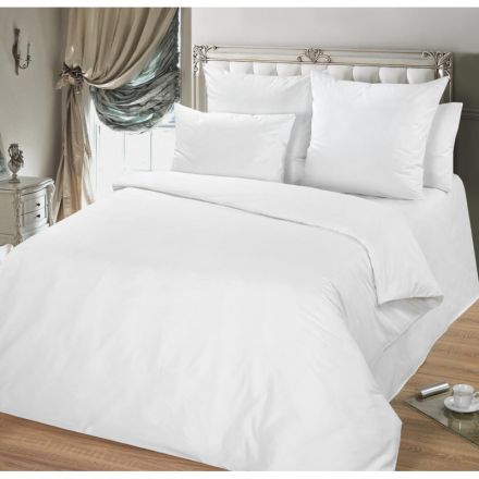 Простыня 1,5сп 150х215, поплин отбеленный, 10 шт/уп