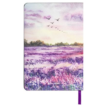 Блокнот А5 (143x210 мм), BRAUBERG VISTA "Violet", под кожу, гибкий, 80 л., 112074