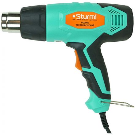 Фен технический Sturm!, 2000Вт, 300/600C, 250/550л/мин, 5 насадок HG2005