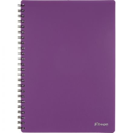 Бизнес-тетрадь Комус А5 100л, кл., обл.пластик, спираль,фиолет Classic Бизнес-тетрадь Комус А5 100л, кл., обл.пластик, спираль,фиолет Classic