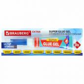 Клей-гель моментальный (суперклей) BRAUBERG "EXTRA", 3 г, УЛЬТРАПРОЧНЫЙ, отрывная мультикарта, 608103 Клей-гель моментальный (суперклей) BRAUBERG "EXTRA", 3 г, УЛЬТРАПРОЧНЫЙ, отрывная мультикарта, 608103