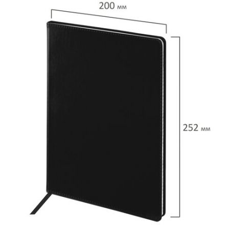 Тетрадь БОЛЬШОЙ ФОРМАТ (200x252 мм) В5, BRAUBERG "Metropolis Extra", под кожу, клетка, 80 л., черный, 111050 Тетрадь БОЛЬШОЙ ФОРМАТ (200x252 мм) В5, BRAUBERG "Metropolis Extra", под кожу, клетка, 80 л., черный, 111050