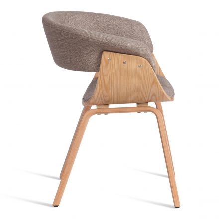 Стул VIMTA (mod.8021) дерево / ткань, 69х56х77 см, натуральный/бежевый, Aimcasa 5