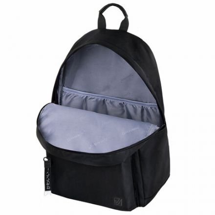 Рюкзак BRAUBERG FASHION CITY универсальный, карман-антивор, "Hamsters", черный, 44х31х16 см, 273840