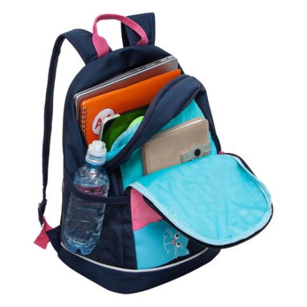 Рюкзак GRIZZLY школьный, анатомическая спинка, 2 отделения, для девочек, "STAY CHEERFUL", 38х28х18 см, RG-463-6/1 Рюкзак GRIZZLY школьный, анатомическая спинка, 2 отделения, для девочек, "STAY CHEERFUL", 38х28х18 см, RG-463-6/1