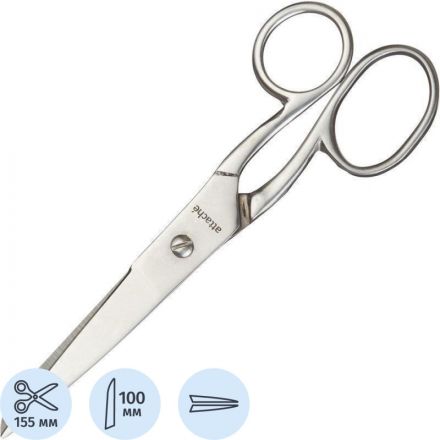 Ножницы Attache Metal 155 мм, ассиметричные ручки,цельнометаллические