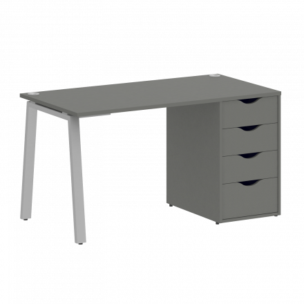 Home Office Стол письменный VR.SP-3-138.4.A Металлик/Серый металл 1380*720*750 Home Office Стол письменный VR.SP-3-138.4.A Металлик/Серый металл 1380*720*750