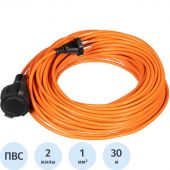 Удлинитель Topfort ПВС 2х1кв.мм 30м в бухте 10А 1 гнездо б/з.,с/заг.,IP44