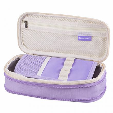 Пенал-трансформер BRAUBERG, полиэстер, 22х10х3 см, "Digital lavender", 271562 Пенал-трансформер BRAUBERG, полиэстер, 22х10х3 см, "Digital lavender", 271562