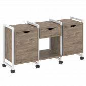 Loft Тумба на колесных опорах наборная. Вариант №7 VR.L-TN-7.K Тиквуд тёмный/Белый металл 1440*460*767 Loft Тумба на колесных опорах наборная. Вариант №7 VR.L-TN-7.K Тиквуд тёмный/Белый металл 1440*460*767