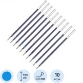 Стержень гелевый 129мм Attache синий 0,5мм, 10шт/уп
