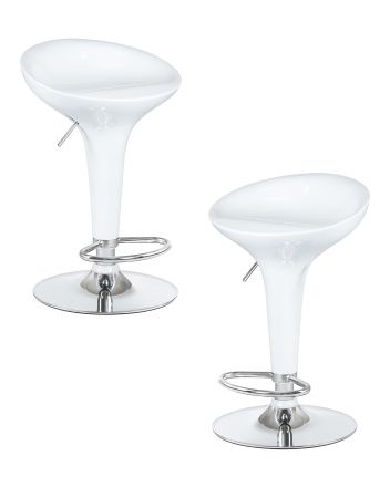 Набор 2 шт Стул барный DOBRIN BOMBA, белый