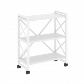 Loft Стеллаж на колесных опорах-3 полки VR.L-MST.K-3.8 Белый бриллиант/Белый металл 800*400*968