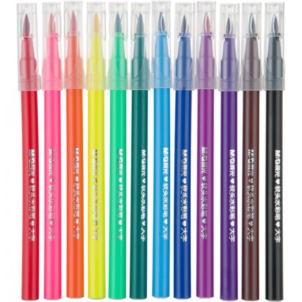 Фломастеры M&G, круглый корпус, смываемые, 12 цв в наборе Фломастеры M&G, круглый корпус, смываемые, 12 цв в наборе