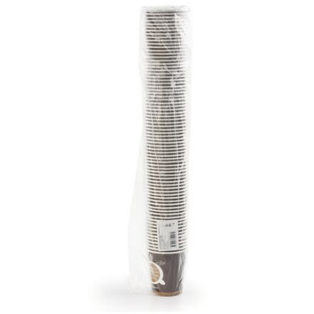 Стакан одноразовый бумажный 250/280 мл, КОМПЛЕКТ 50 шт., однослойный, Taste Quality, холодное/горячее, ФОРМАЦИЯ, HB80-280-0004