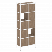 Loft Прямой стеллаж наборный VR.L-05 Дуб аризона/Белый металл 862*446*1869 Loft Прямой стеллаж наборный VR.L-05 Дуб аризона/Белый металл 862*446*1869