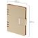 Ежедневник на кольцах в наборе с ручкой А5, 165x229 мм, BRAUBERG "Lux", под кожу, 100 листов, бежевый, 116859
