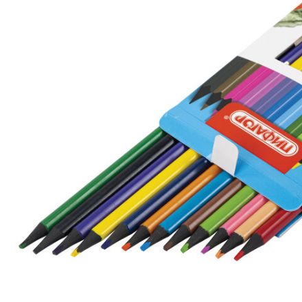 Карандаши цветные ПИФАГОР СТАНДАРТ 12 цветов, трехгранный корпус, 182087