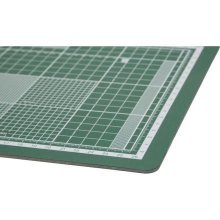 Коврик для резки TOPFORT 3х-слойный А4 (30х22см),2х-сторонний,зеленый