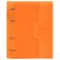 Тетрадь на кольцах А5 175х220 мм, 120 л., пластик, на липучке, с разделителями, BRAUBERG, Оранжевый, 404636