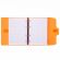 Тетрадь на кольцах А5 175х220 мм, 120 л., пластик, на липучке, с разделителями, BRAUBERG, Оранжевый, 404636