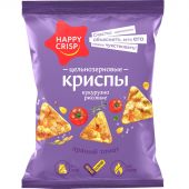 Чипсы Happy Corn цельно кукурузно рисовые,пряный томат,без жарки 50гx18ш/УП