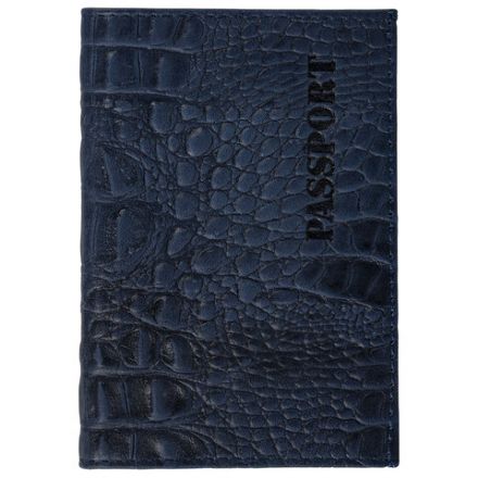 Обложка для паспорта натуральная кожа кайман, "PASSPORT", темно-синяя, BRAUBERG, 237196 Обложка для паспорта натуральная кожа кайман, "PASSPORT", темно-синяя, BRAUBERG, 237196