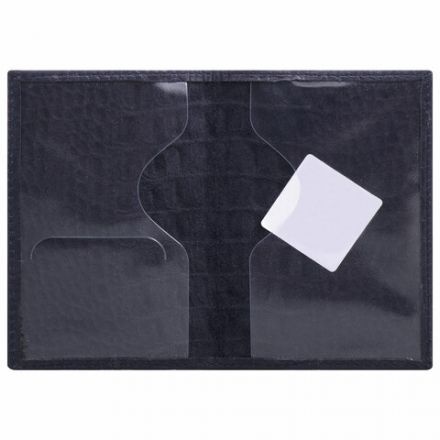 Обложка для паспорта натуральная кожа кайман, "PASSPORT", темно-синяя, BRAUBERG, 237196 Обложка для паспорта натуральная кожа кайман, "PASSPORT", темно-синяя, BRAUBERG, 237196