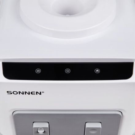 Кулер для воды SONNEN FSC-02AC, напольный, НАГРЕВ/ОХЛАЖДЕНИЕ КОМПРЕССОР, шкаф, 2 крана, белый, 455420