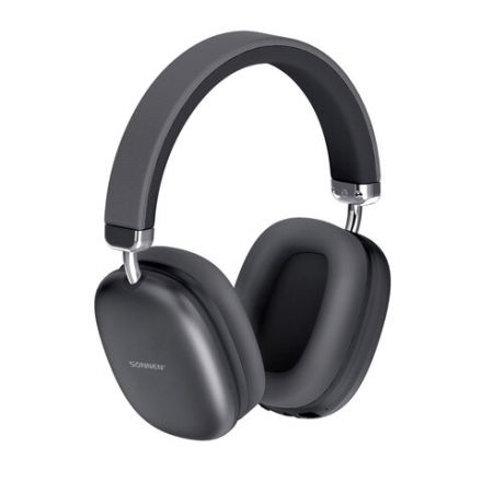 Наушники беспроводные накладные полноразмерные раздвижные мультирежимные, SONNEN HP-B12B, Bluetooth 5.4, черные, 514126 Наушники беспроводные накладные полноразмерные раздвижные мультирежимные, SONNEN HP-B12B, Bluetooth 5.4, черные, 514126