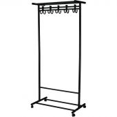 Вешалка МЕ_напольная М 9 с крючками (8295), колеса, черный