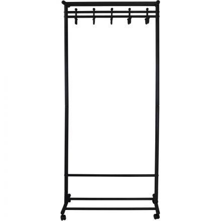 Вешалка МЕ_напольная М 9 с крючками (8295), колеса, черный