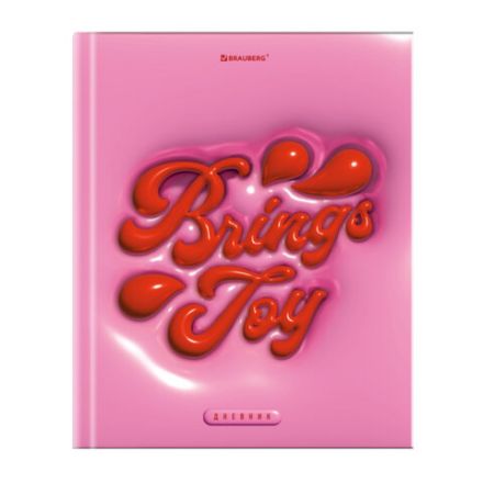 Дневник 5-11 класс 48 л., твердый, BRAUBERG, выборочный лак, с подсказом, "Brings Joy", 107194