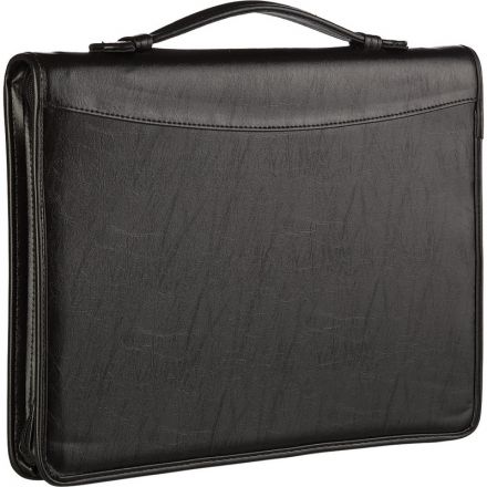 Папка деловая Алекс из искусственной кожи № 161 с ручкой черного цвета Папка деловая Алекс из искусственной кожи № 161 с ручкой черного цвета