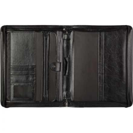 Папка деловая Алекс из искусственной кожи № 161 с ручкой черного цвета Папка деловая Алекс из искусственной кожи № 161 с ручкой черного цвета